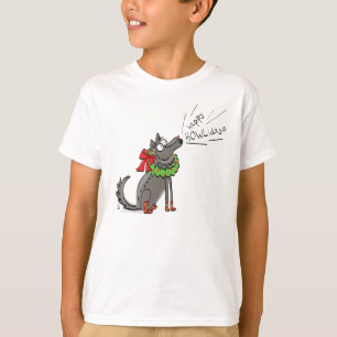 T-shirt Fantaisie Loup Noël Joyeux Howlidays Holiday