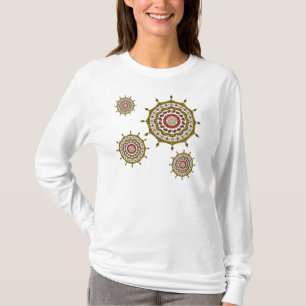 T-shirt Fantaisie Mehndi Or pour Femme Chemisier Clair