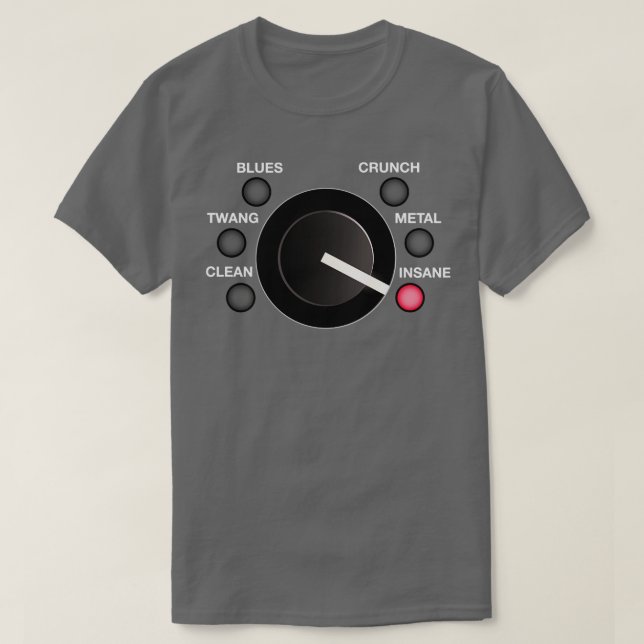 T-shirt Fantaisie Mode Guitare Amp Volume Knob (Design devant)