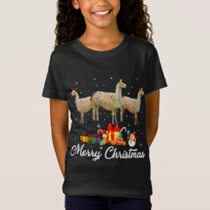 T-Shirt Fantaisie Noël lumières Noël Noël Jeu de Noël Llam