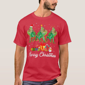 T-shirt Fantaisie Noël Lumières Noël Noël Pajama Chameleon