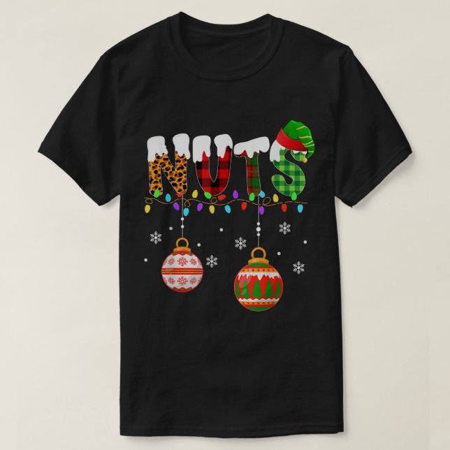 T-shirt Fantaisie noix Couples châtaignes de Noël Adulte (Design devant)