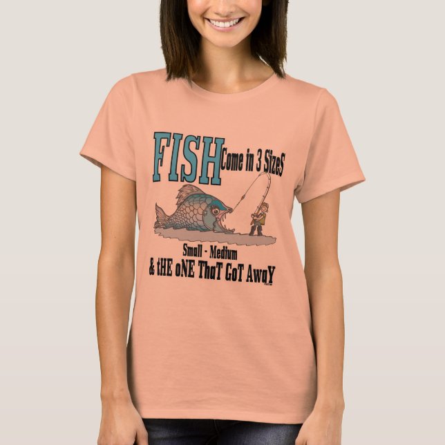 T-shirt Fantaisie Pêche Chemise Humour Pêche 3 tailles (Devant)