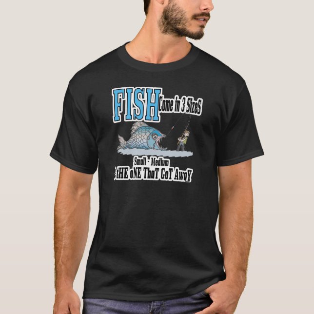 T-shirt Fantaisie Pêche Chemise Humour Pêche 3 tailles (Devant)