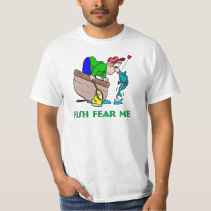 T-shirt Fantaisie Pêche Chemise Humour Pêche Peur