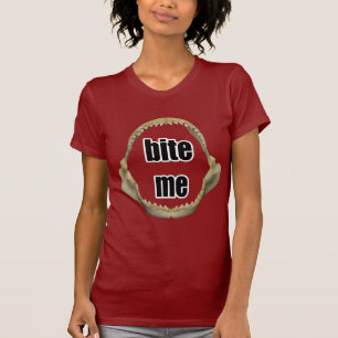 T-shirt Fantaisie Pêche Chemise Pêche Humour Pêche Bite Me
