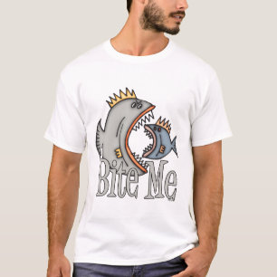 T-shirt Fantaisie Pêche Chemise Pêche Humour Pêche Bite Me