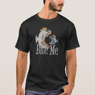 T-shirt Fantaisie Pêche Chemise Pêche Humour Pêche Bite Me