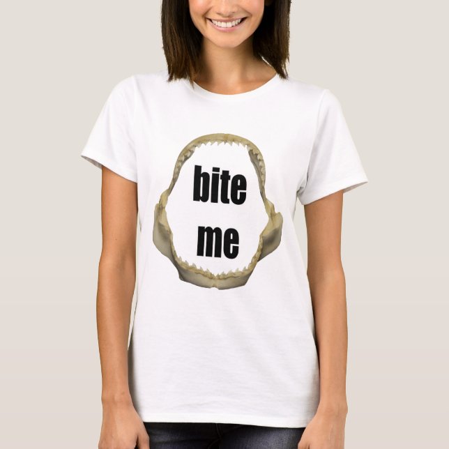 T-shirt Fantaisie Pêche Chemise Pêche Humour Pêche Bite Me (Devant)