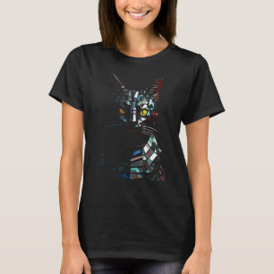 T-shirt Fantaisie polygonale de chat - Motif de chat Anima