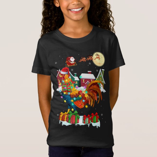 T-Shirt Fantaisie Rooster Noël Fantaisie Rooster (Devant)