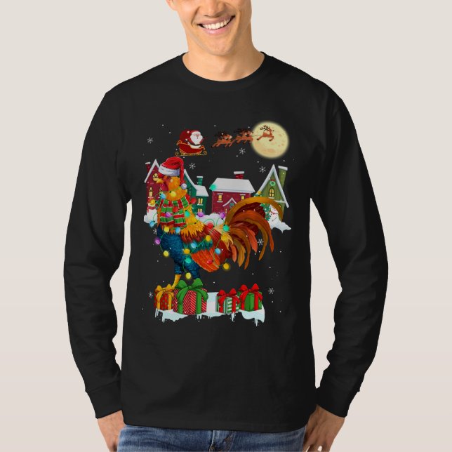 T-shirt Fantaisie Rooster Noël Fantaisie Rooster (Devant)