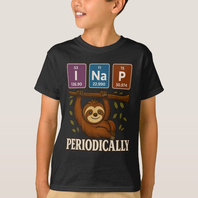 T-shirt Fantaisie Science Sloth éléments de table périodiq (Devant)
