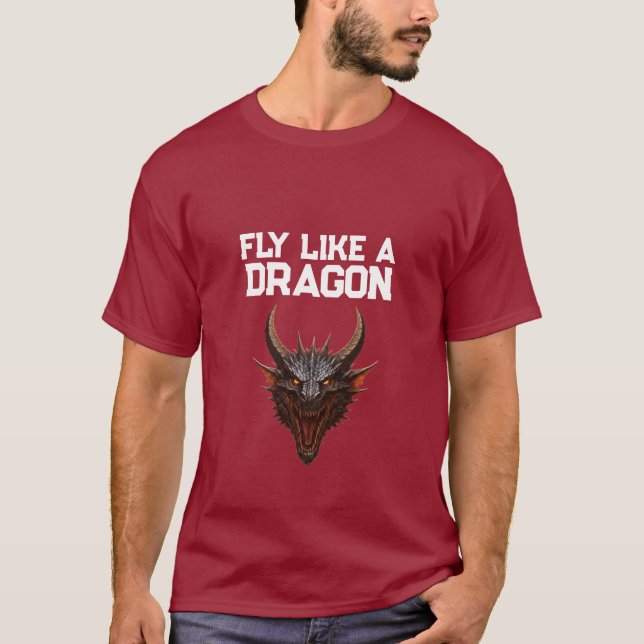 T-Shirt Fantaisie Voler Comme Un Dragon (Devant)