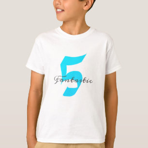 T-shirt Fantastic Cinq garçons 5e anniversaire Turquoise B