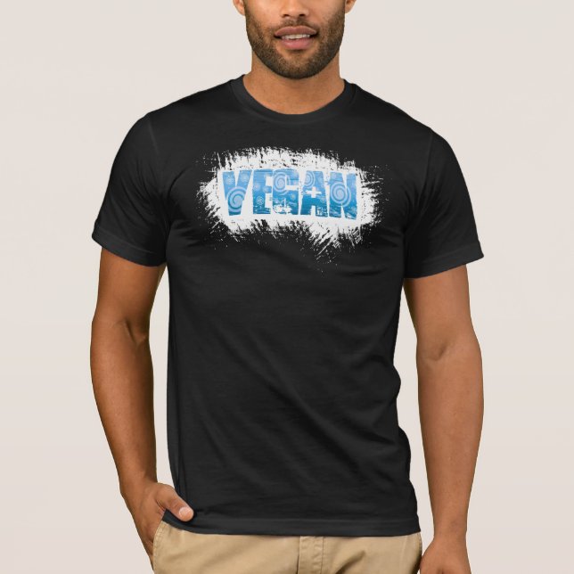 T-shirt Fantastique bleu végétalien (Devant)