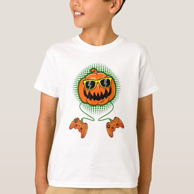 T-shirt Fantastique chemise de Joueur Halloween pour les g (Devant)