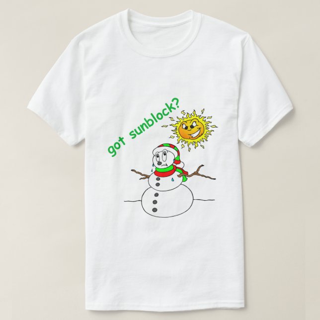 T-shirt Fantastique Chemise de Noël Melting Snowman a obte (Design devant)