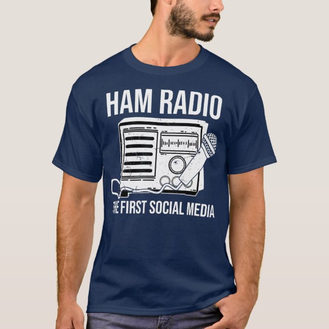 T-shirt Fantastique Chemise Radio Ham Les Premiers Médias  (Devant)