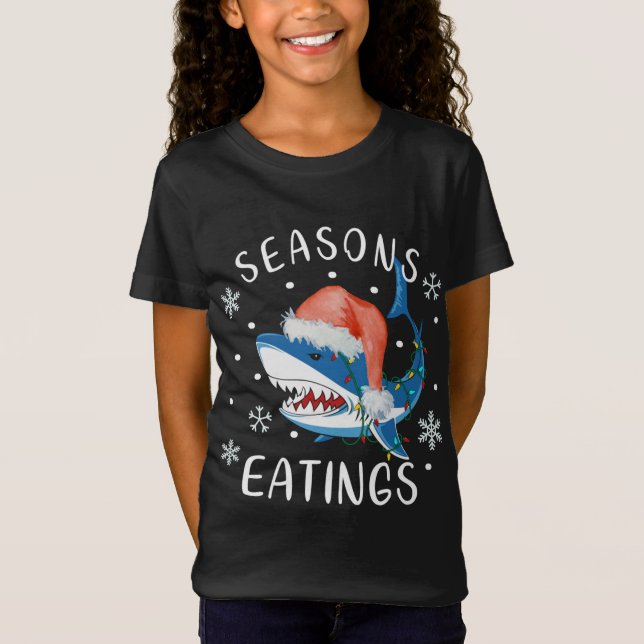 T-Shirt Fantastique Chemises de Noël Hommes Grand requin b (Devant)