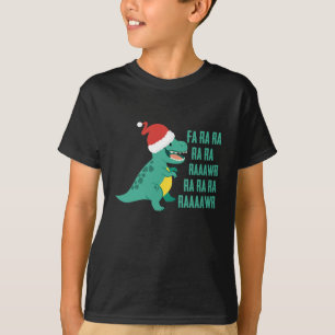T-shirt Fantastique Dinosaur Fa Rawr Rawr Noël TRex xmas