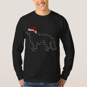 T-shirt Fantastique Éclairage Noël Chapeau Bordure Collie 