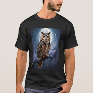 T-shirt Fantastique Hibou au Clair de Lune  Faune Nature A