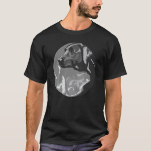 T-shirt Fantastique Labrador Pour Hommes Cool Gris Et Noir