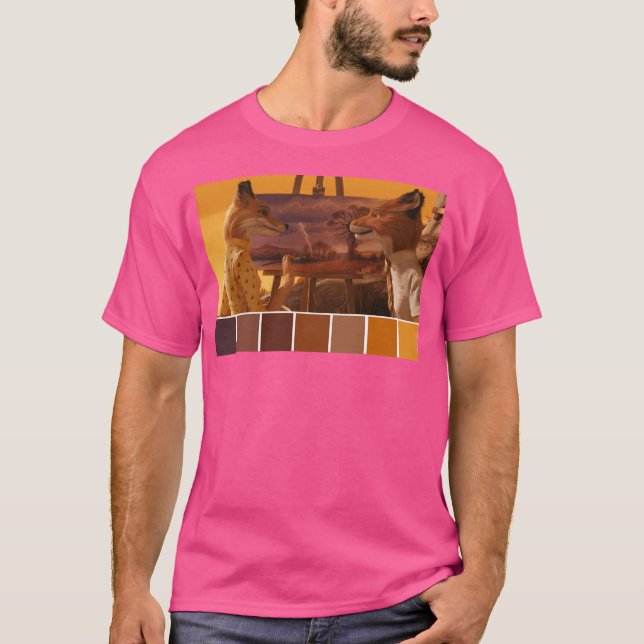 T-shirt Fantastique M. Fox Palette (Devant)