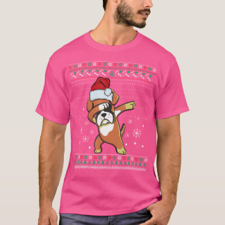 T-shirt Fantastique Noël Dabbing Boxer Lover Shirt I Love