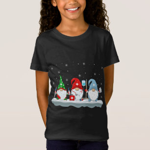 T-Shirt Fantastique Noël Éclairage Père Noël Infirmière Gn