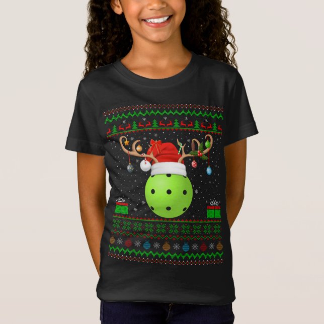 T-Shirt Fantastique Noël Éclairage Père Noël Vilain Pickle (Devant)
