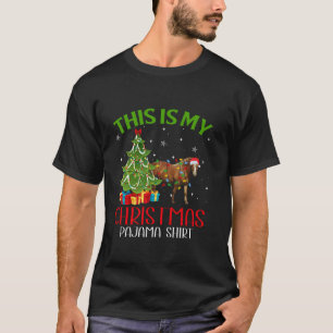 T-shirt Fantastique Noël Père Noël Lumières C'Est Mon Chev