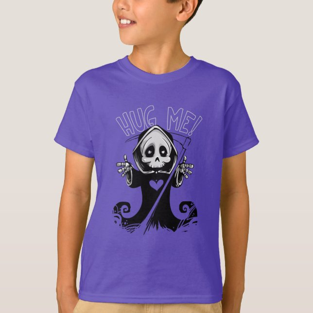 T-shirt Fantastique nouveauté pour enfants Grim Reaper (Devant)