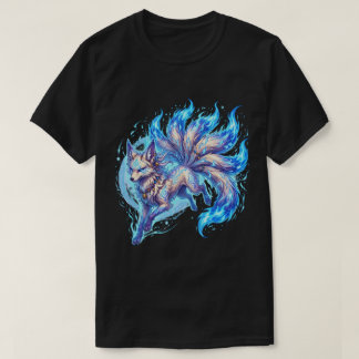 T-shirt Fantastique Renard à Neuf Queues Art Anime Spiritu