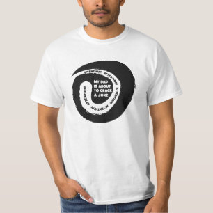 T-shirt Fantastique Texte Les blagues de mon père vont vou