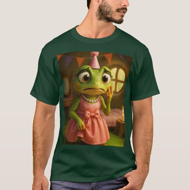 T-shirt Fantasy Cute Frog Girl Party (Devant)