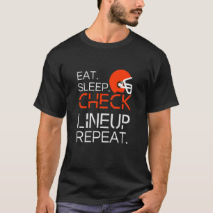 T-shirt Fantasy Football Manger Dormir Vérifier Compositi