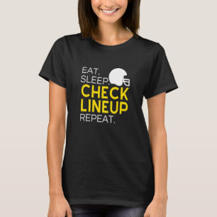 T-shirt Fantasy Football Manger Sommeil Vérifier Compositi