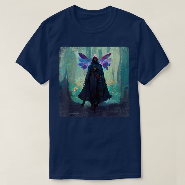 T-shirt Fantasy Gothic Witch Fea Faery Mage Woods Fairy Ma (Design devant)
