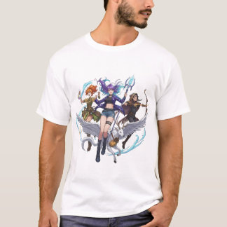 T-shirt Fantasy Magic Trio PNG, Anime Style Wizard, Archer