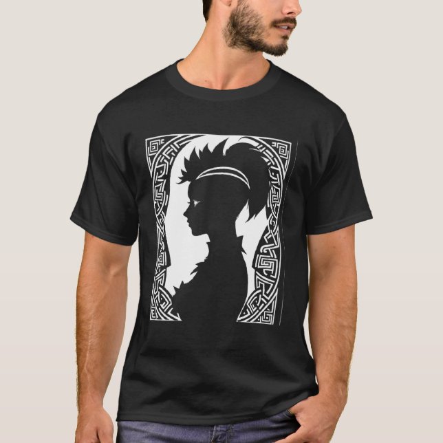 T-shirt Fantasy Post Punk Celtic Tribal Batcave Girl Gothi (Devant)