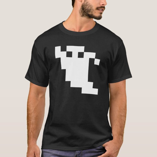 T-shirt Fantôme à 8 bits pour pixels (Devant)