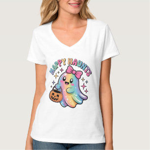 T-Shirt Fantôme Arc-en-Ciel Pastel – Kawaii Hallow
