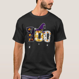 T-shirt Fantôme avec araignée et chapeau de sorcière Hallo