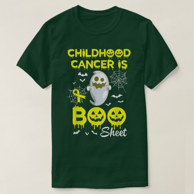 T-shirt Fantôme Avec Araignée Le Cancer de l'Enfance Est B (Design devant)