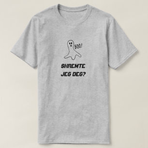 T-shirt Fantôme avec le texte Skremte jeg deg?