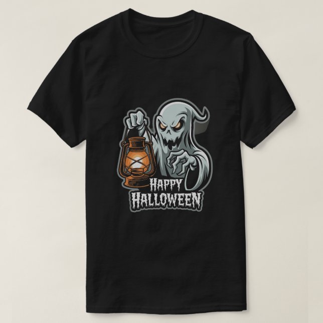 T-shirt Fantôme : Bonne Halloween (Design devant)
