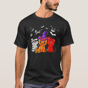 T-shirt Fantôme Chat noir Boo Y'all Citrouille Halloween L