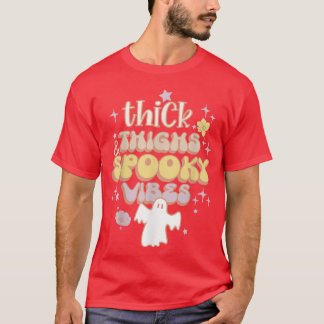 T-shirt Fantôme coloré amusant Épais cuisses et Vibes Éffr